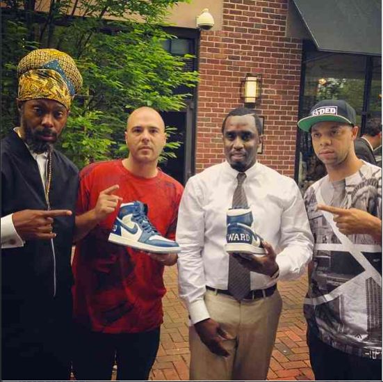 Diddy gets some Howard University sneakers.