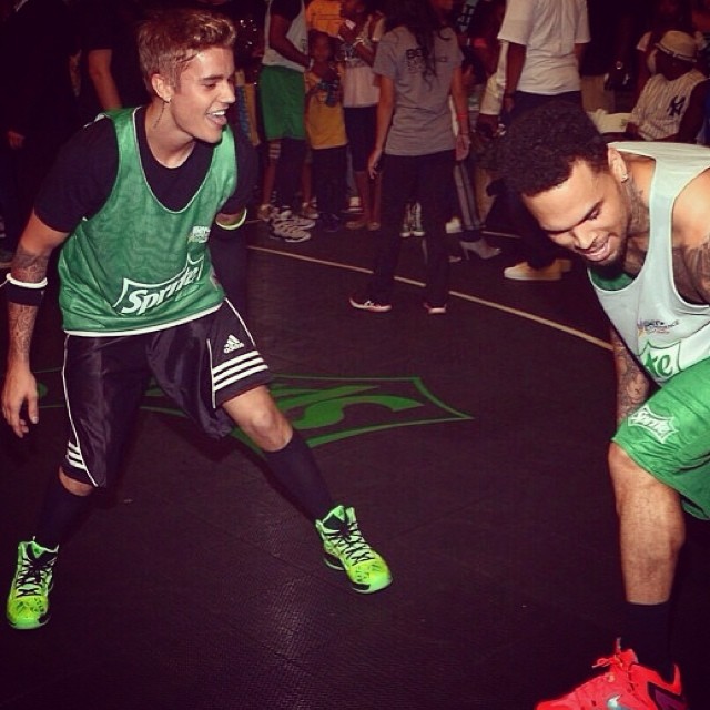 Justin Bieber and Breezy face off