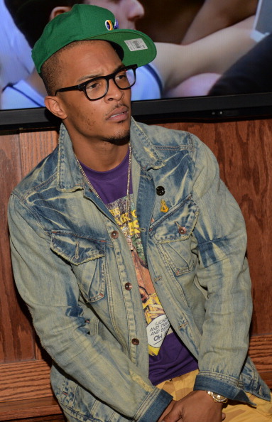 T.I. looking anxious.