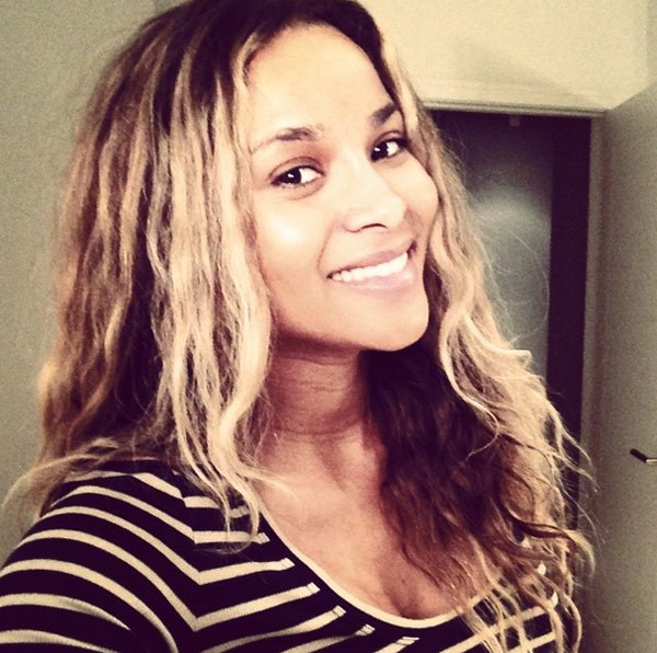 Ciara is pregnant, makeup-free, and glowing.