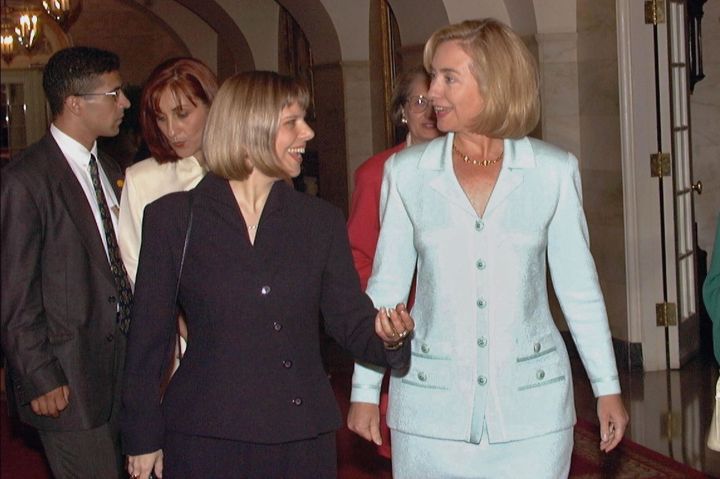 Sept. 1996: Back in the day, the potential presidential nominee was rocking the cutest skirt sets.