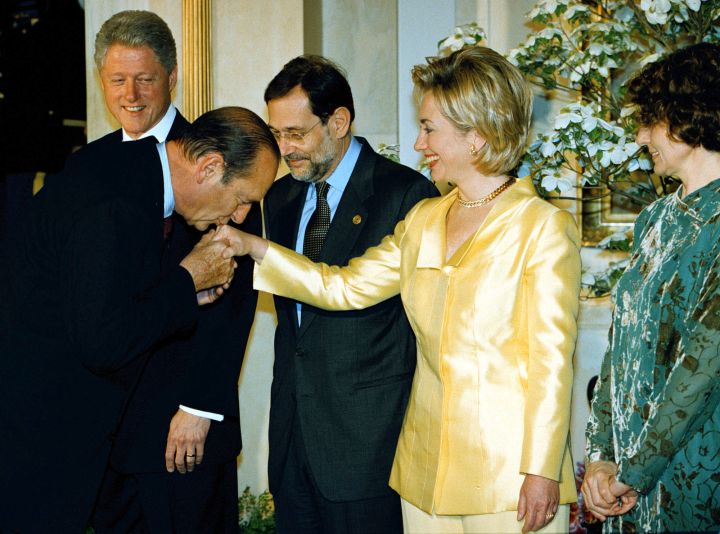 April 1999: Even former French prime minister Jaques Chirac loved Hillary and her bright numbers.