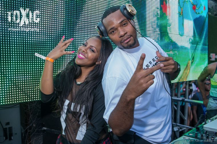 Miss Diddy and DJ Mark Da Spot spreading love.