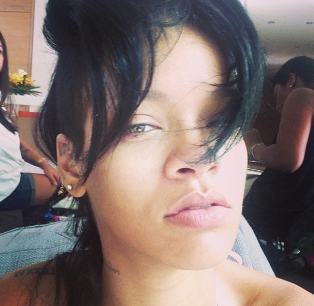 Rihanna, the social media queen, is bare and beautiful.