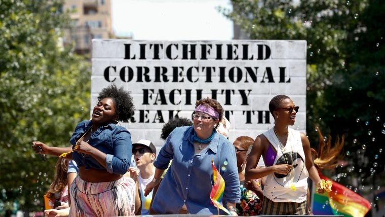 The cast of “Orange is the New Black” brings Litchfield to the NYC Pride parade.