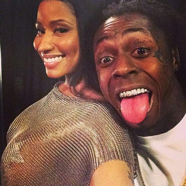 Lil Wayne photobombed Nicki Minaj before taking the stage.
