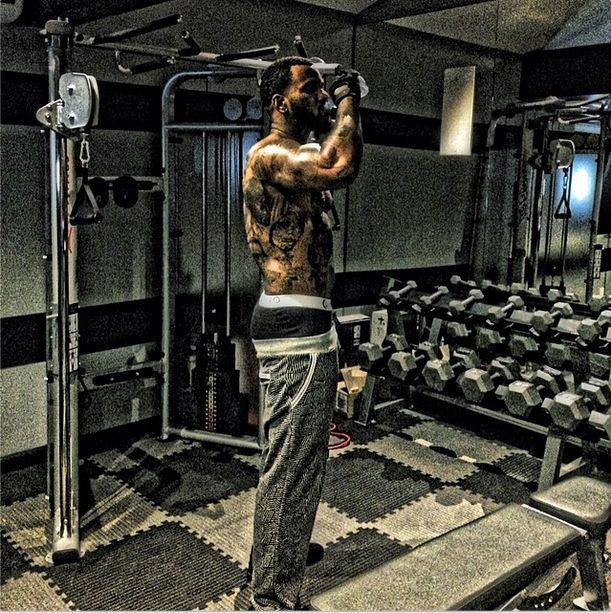 Working On His Fitness