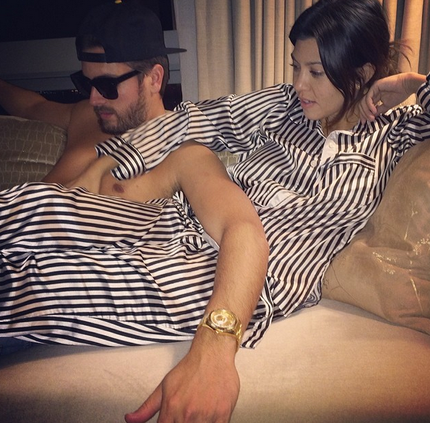 Scott and Kourtney, just chillin’ on the couch.