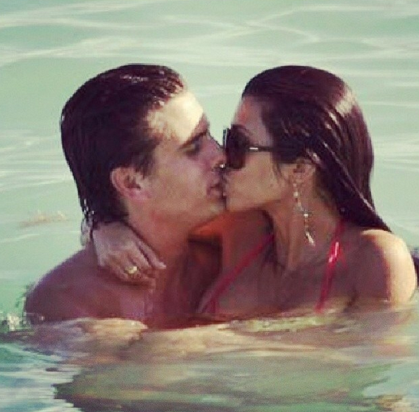 Kissin’ in the pool.