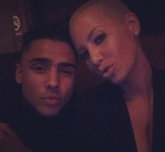 Amber Rose hangs out with Quincy.