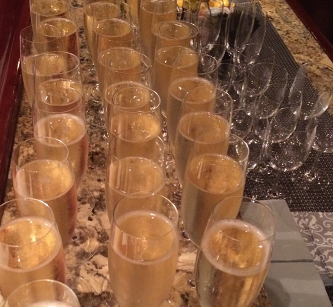 Kris Jenner shares this picture of endless champagne