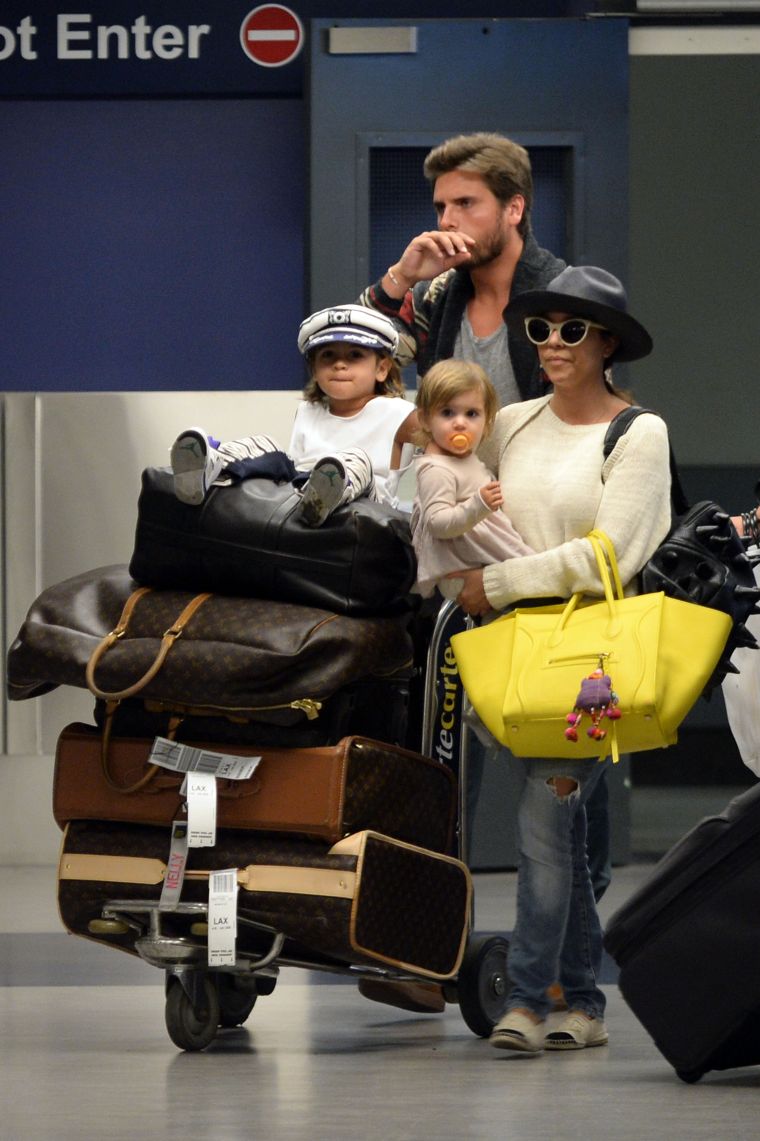 Family photo at the airport.