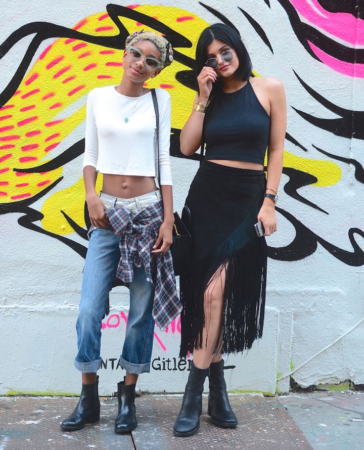 Kylie Jenner poses with Willow Smith in SoHo