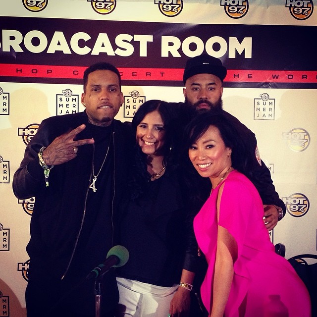 Kid Ink posed with the Hot 97 crew.