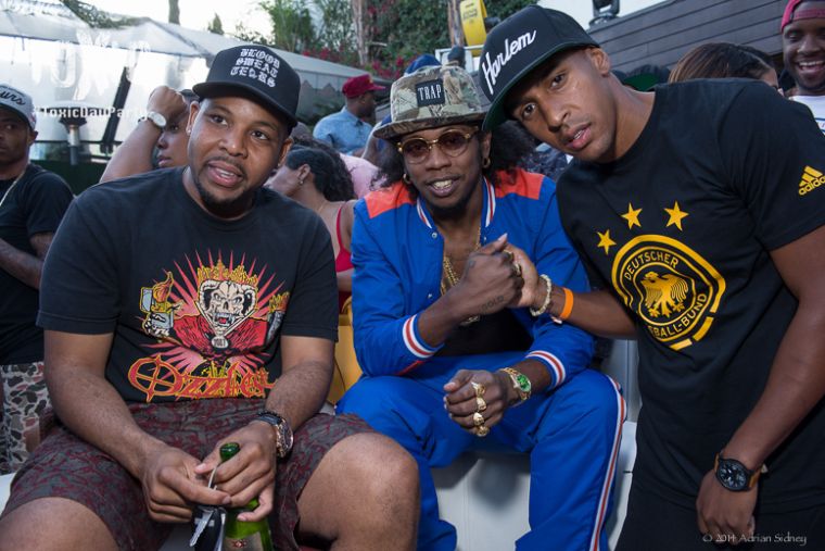 Trinidad Jame$ partied in blue.