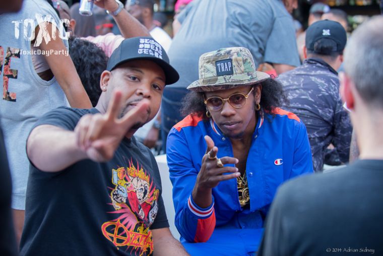 Trinidad Jame$ posted up at Toxic Day Party.