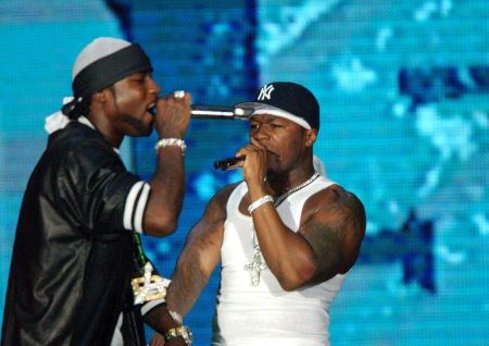 50 Cent and Young Buck perform.
