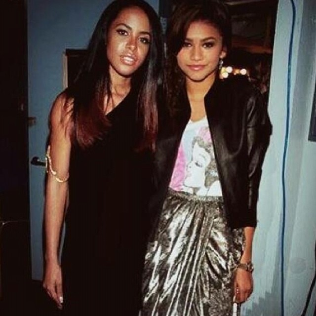 Zendaya posted this adorable Photoshopped photo of her alongside her idol Aaliyah.