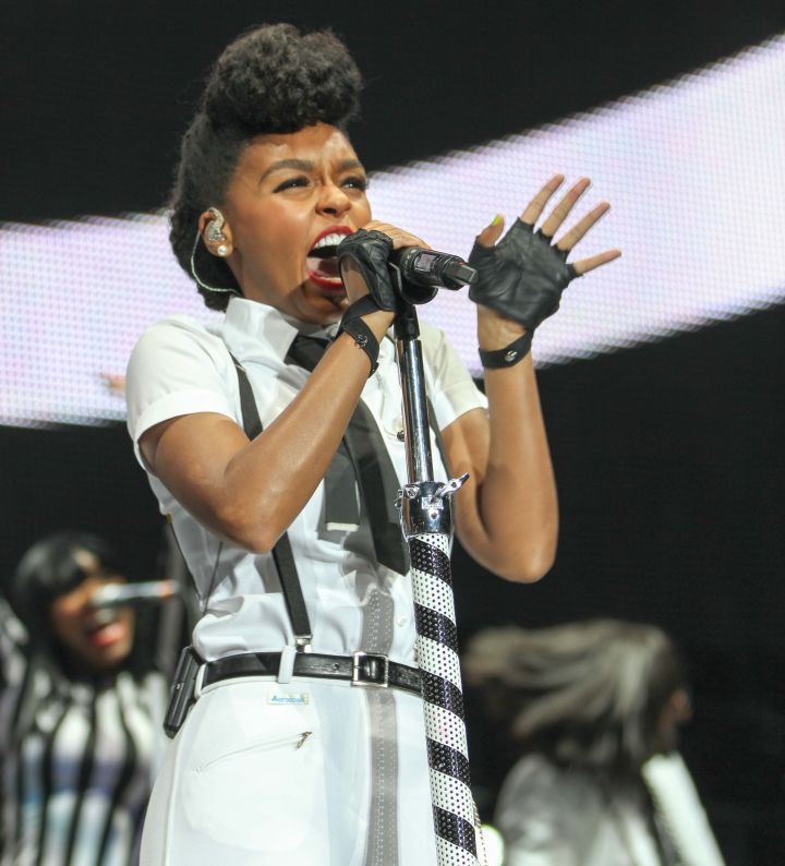 Janelle Monae opens for Prince at the Mercedes Benz Super Dome in New Orleans during the 20th celebration of the Essence Festival, presented by Coca Cola.