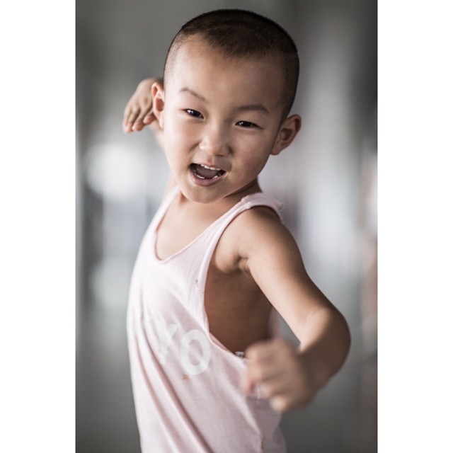 A young boy in Shanghai