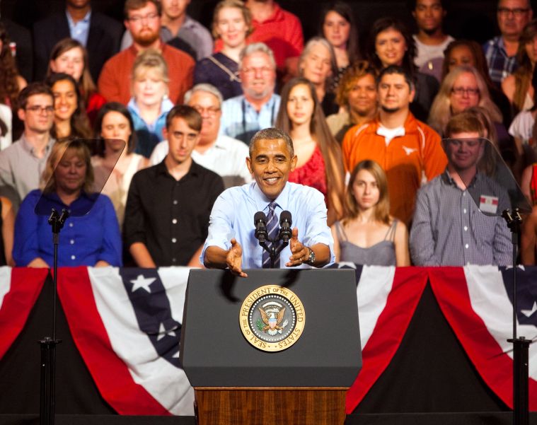 The President of the United States quit his job at Baskin Robbins because he was eating too much ice cream.