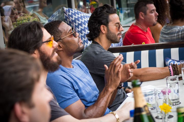 Germany! Michael Strahan cheers from New York City as Germany defeats Argentina in the 2014 FIFA World Cup final.