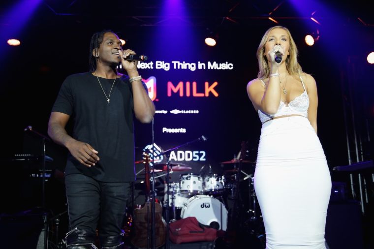 Pusha T & Niykee Heaton Perform Together.