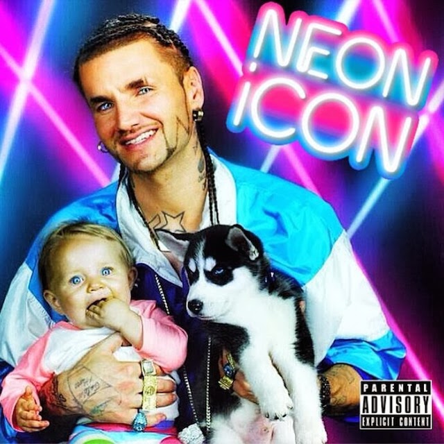 And on the cover of his album, “Neon Icon.”