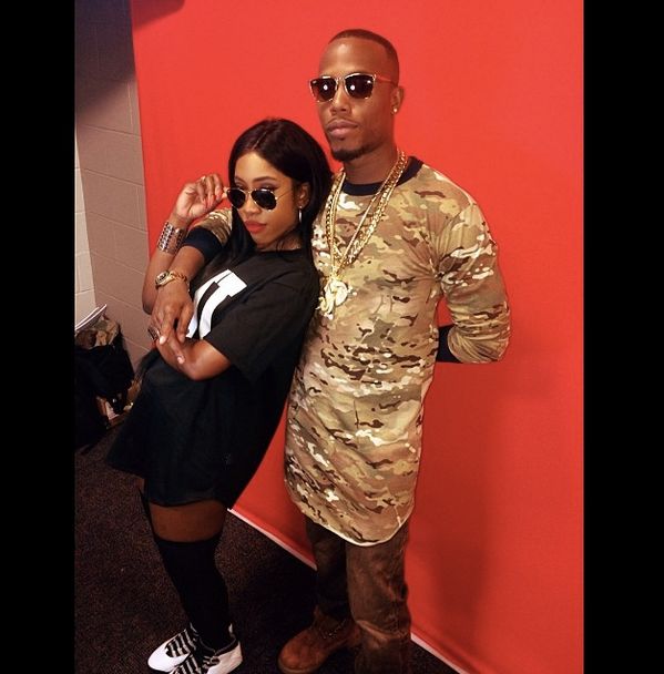 Sevyn rocks the black shades with B.o.B. for Instagram.