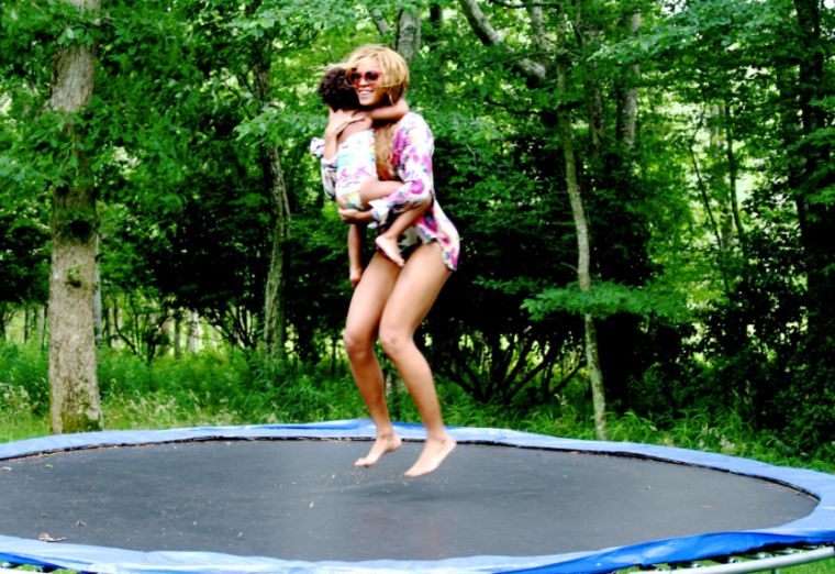 Trampoline fun.