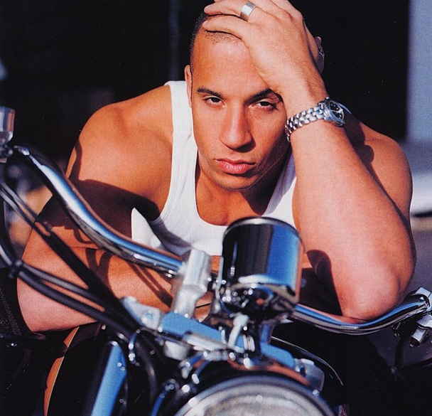 Doesn’t get any sexier than Vin on a motorcycle.