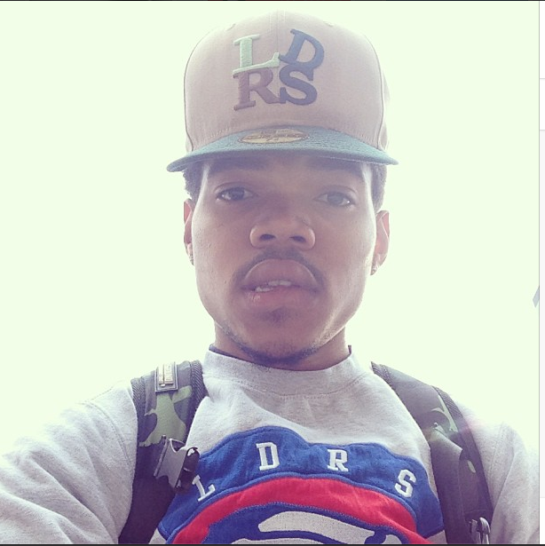 Chance The Rapper takes selfie.
