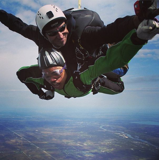 How about the time he went skydiving?