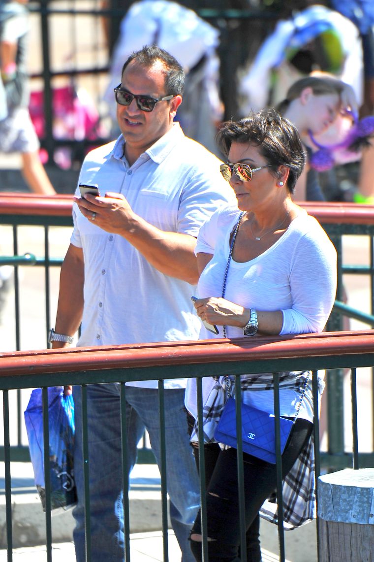 Who dat, who dat? Kris Jenner was seen with a mystery man strolling around Disneyland.