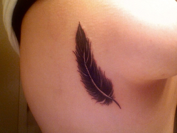 Feather tattoos are one of the most feminine ink ideas.