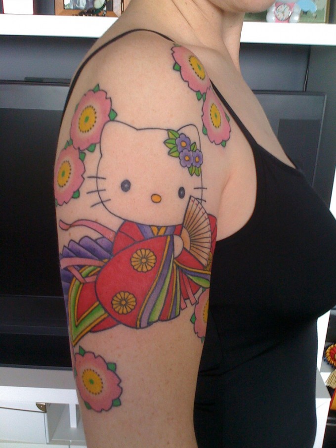 Cartoon character tattoos are only for the free-spirited.