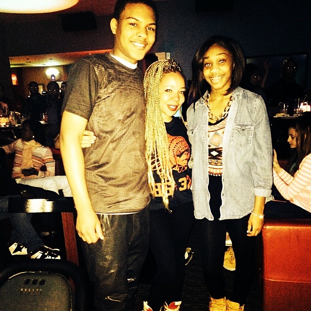 Tiny hits her step-son’s birthday party.