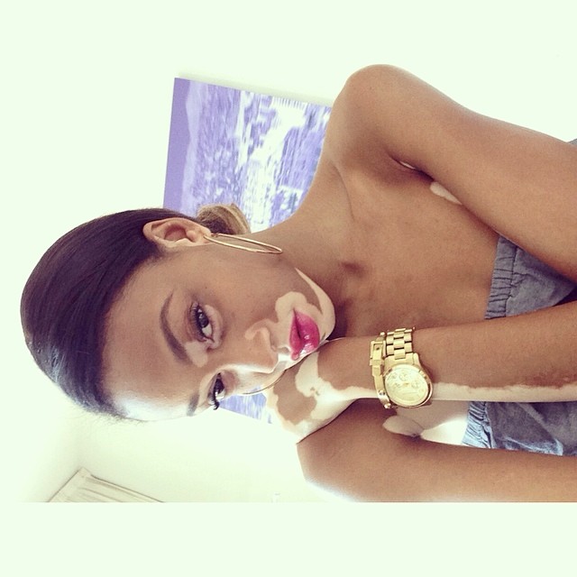 A little sideways selfie action.