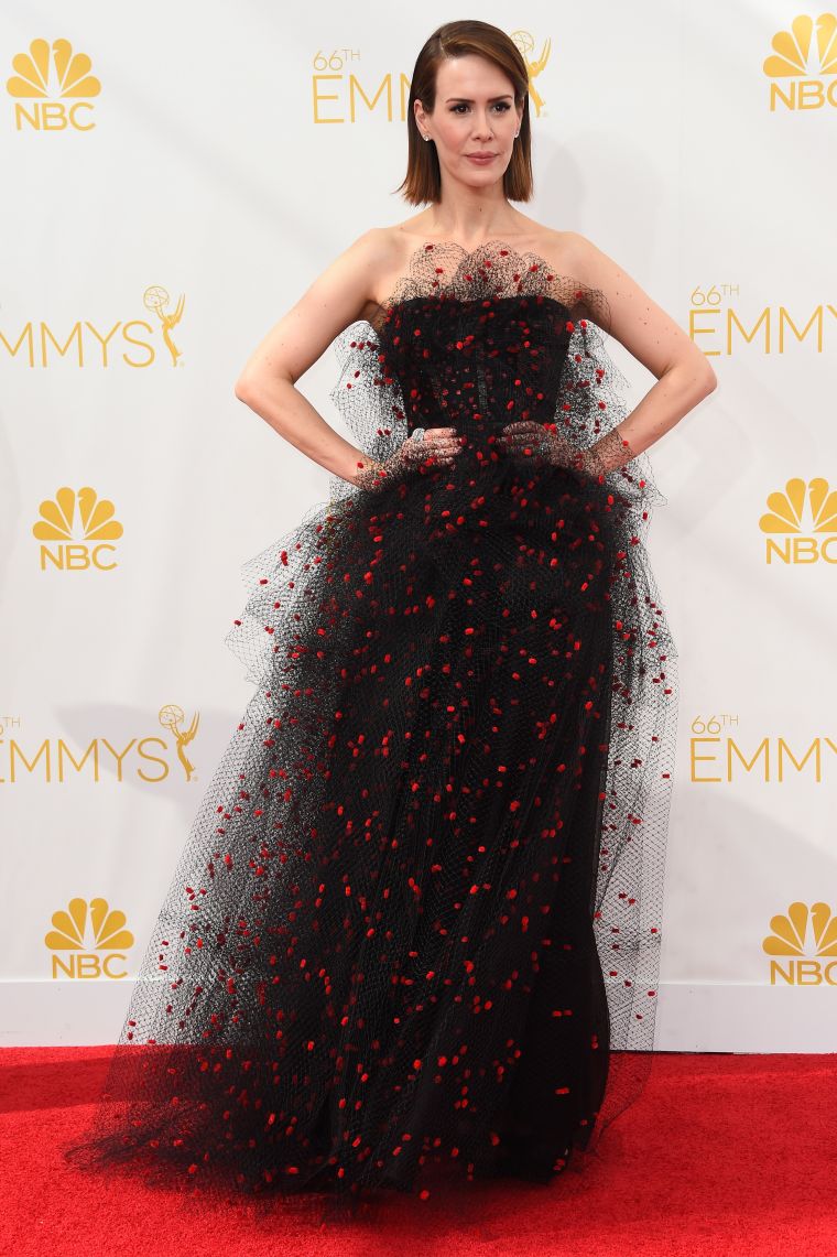 Sarah Paulson in Armani Prive