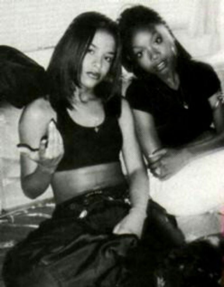 Old school pic of Aaliyah and Brandy.