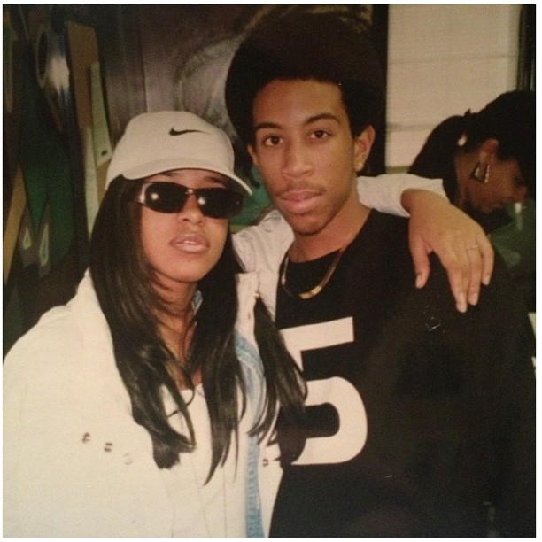 Aaliyah with a young Ludacris.