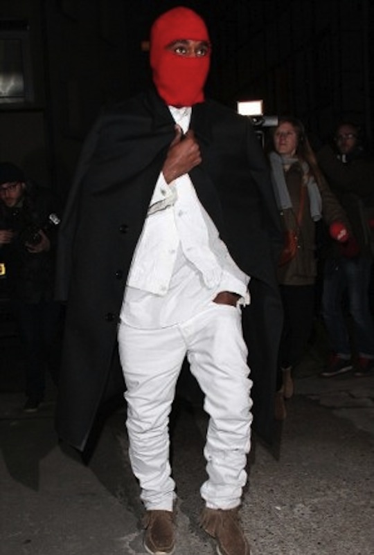 Which cape do you like? ‘Ye’s black trenchcoat…