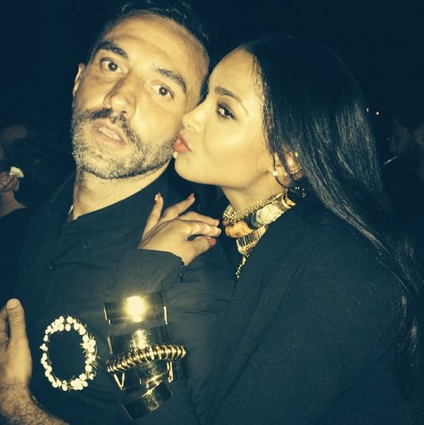 Ciara gives the birthday boy some kisses!