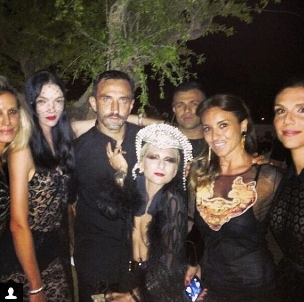 Riccardo Tisci takes a group shot for his bday