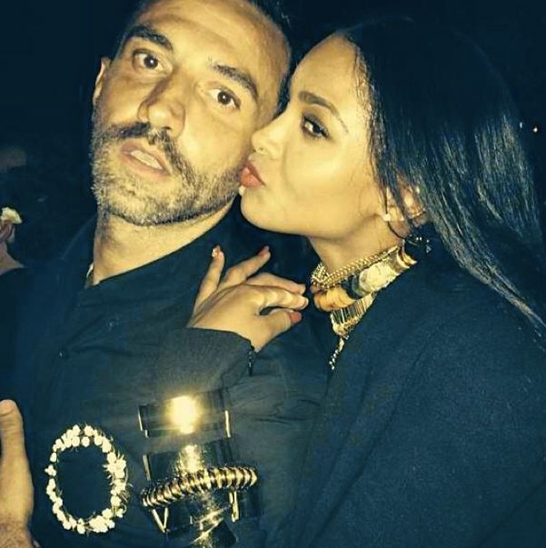 Ciara gives Riccardo Tisci some kisses