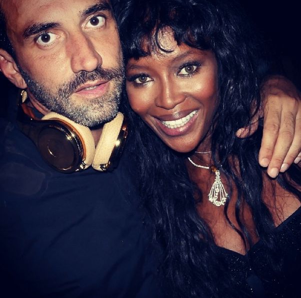 Naomi Campbell hangs out with Riccardo Tisci