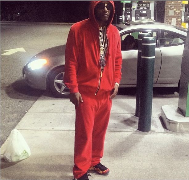 …or Cam’ron’s Jersey Shore-style red sweatsuit?