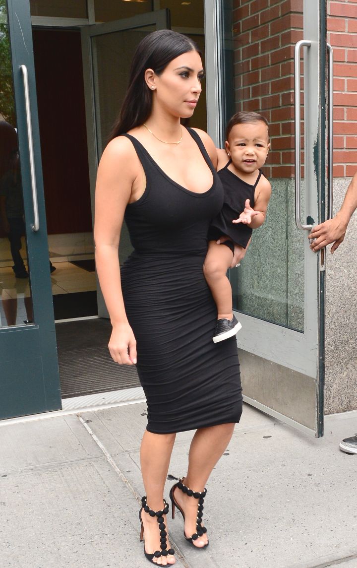 The time she kept up with Kim in a mommy-and-me ensemble.
