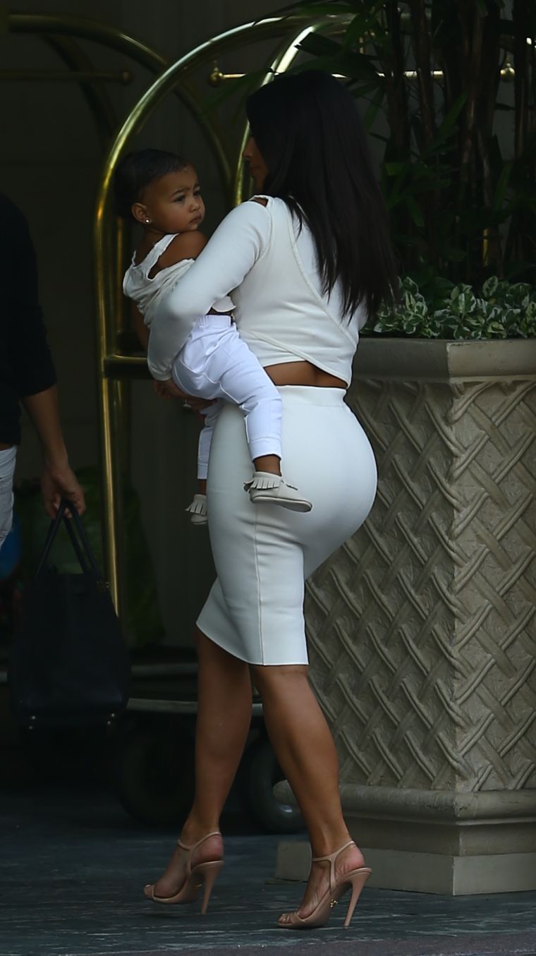 That one time everything was all white with the dynamic mother-daughter duo.