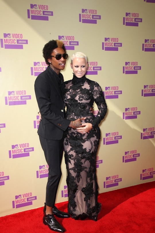 After countless rumors, Amber revealed that she was pregnant during the 2012 VMAs.